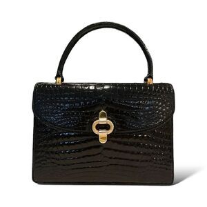 GUCCI Vintage SUPER RARE Crocodile Top Handle STUNNING Bag
